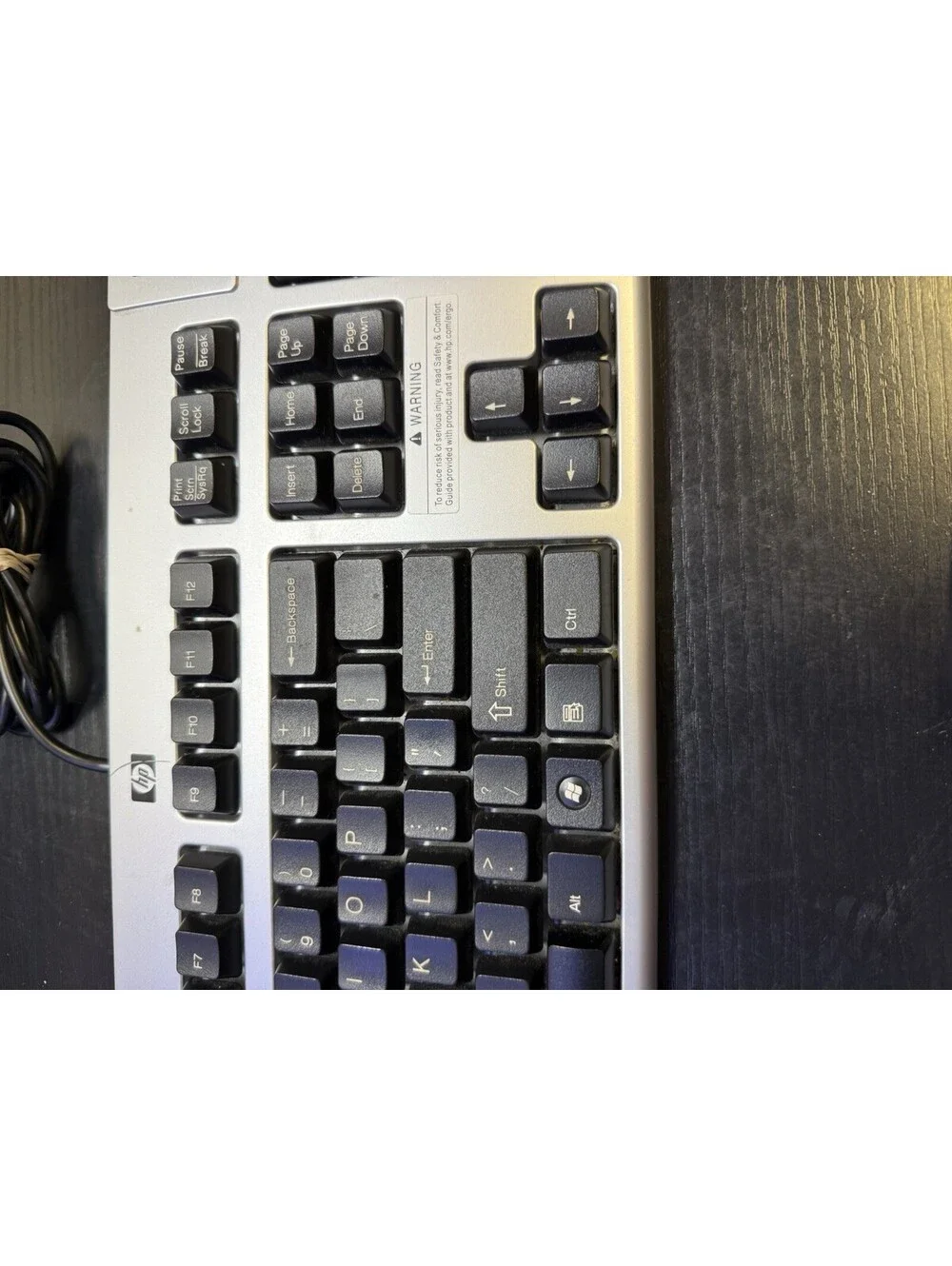 HP KUS0133 USB Wired Keyboard Smart Card CAC Reader 434822-002 Silver